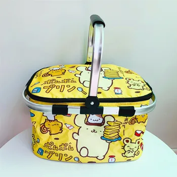 Karikatür Piknik Sepeti Mymelody Pompompurin Kitty Sanrios Dış Yalıtım Soğuk saklama kutusu Buz Torbası saklama çantası Yalıtım Çantası