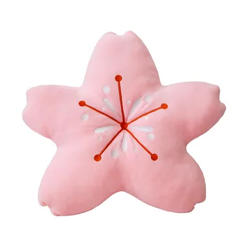 Kawaii Kiraz Çiçekleri Yastık Dolması Sarılmak peluş oyuncak Kürklü Japon Tarzı Pembe Sakura Arka Yastık Girly Ev Dekor doğum günü hediyesi