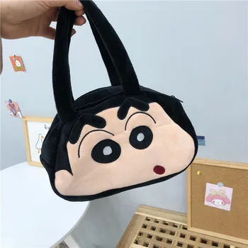 Kawaii Mum Boya Shin-Chan Anime Serisi Sevimli Karikatür peluş oyuncaklar omuz çantaları Kız Kalp Cep Telefonu Çantası Bebek Kız Festivali Hediye