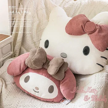 Kawaii Sanrio Hello Kitty My Melody Bebek Yastık Kız Yatak Yastık Karikatür Sevimli Kadife Yastık Kanepe Yastık Kız doğum günü hediyesi