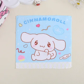 Kawaii Sanrio Kuromi Cinnamoroll Mymelody Mutfak bulaşık havlusu Karikatür Anime Mini El Havlusu Taşınabilir Küçük Kare Havlu Banyo