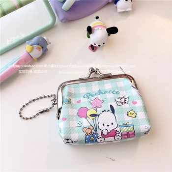 Kawaii Sanriod Anime Hobi Mymelody Cinnamoroll Kuromi Taşınabilir Japon Toka bozuk para cüzdanı okul çantası Kolye Küçük Cep Çanta