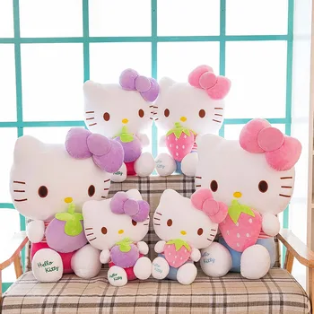 Kawaii Sevimli sanrio Hello Kitty peluş oyuncaklar Çilek Kadrolu anime peluş sanrio peluş Bebek Kızlar için