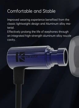 KBEAR Küçük Q 6mm Kompozit Diyafram Kablolu Kulak Kulaklık Uyku Kulakiçi gürültü izolasyonu Hafif Kulaklık LittleQ KAİ IEM