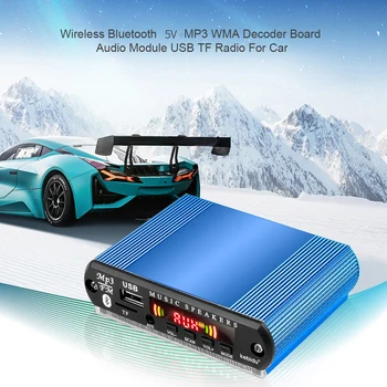 KEBİDU Bluetooth MP3 Çözme devre kartı modülü İle Monte Alüminyum Kabuk TF Kart Yuvası USB FM Uzaktan Kablosuz Araba USB MP3 oyuncu