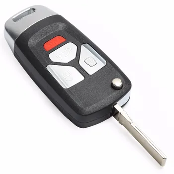 Keyecu Yükseltilmiş Çevirme Uzaktan Anahtar Fob 4 Düğmeler 315MHz ID48 Çip Audi TT için A4 A6 A8 1997 1998 1999 2000 2005 FCC: MYT8Z0837231