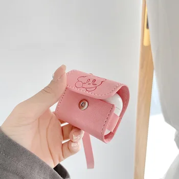 Kirby deri Kılıf Apple AirPods için 1 2 3 Pro Kılıfları iPhone İçin bluetooth kulaklıklar kulaklık kutusu