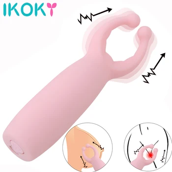 Klitoris Stimülasyon Masajı 10 Hızları Kadın Mastürbasyon Seks Oyuncakları Kadınlar için Tavşan Vibratör Meme Kelepçeleri Vibratör Silikon
