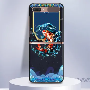 Koi Balık Yin Yang Sanat Kapak Için Samsung Galaxy Z Flip 6.7 