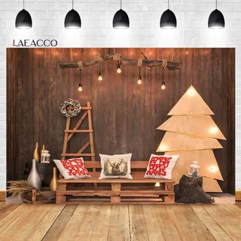 Laeacco Noel Photozone Kitaplık ışık Yastıklar yatak odası dekoru Fotoğrafçılık Arka Plan Bebek Duş Fotoğraf Stüdyosu Için Arka Planında