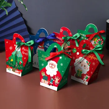 LBSISI Ömrü 20 adet / grup Noel Şeker Çikolata Kağıt Kutuları Yeni Yıl Partisi Çocuk Hediye Ambalaj Yılbaşı Ağacı Kolye Dekorasyon