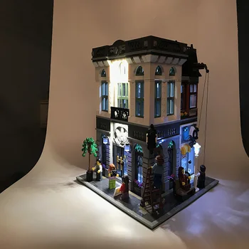 Led ışık Seti Lego Yapı Şehir Sokak 10251 Uyumlu 15001 Banka Model Ev Oyuncaklar Blokları Creator Şehir Sokak Aydınlatma Seti