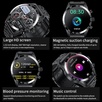 LIGE Bluetooth Çağrı akıllı saat Erkekler 2022 spor bilezik Kan Basıncı Su Geçirmez Özel Arama Yeni Erkekler ios için akıllı saat Android