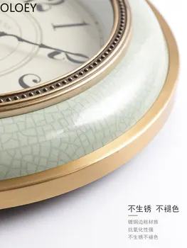 Lüks Büyük duvar saati Metal Oturma Odası Sarkaçlı Saat Duvar Mavi Altın Ev Modern Dekor Reloj De Pared 3d Vintage Avrupa 2021