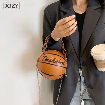 Lüks Çanta Kadın Çanta Tasarım Sevimli Basketbol El Çantası Kızlar Zincir Crossbody Çanta Kadın Deri Kılıf Bayan Omuz Paketi