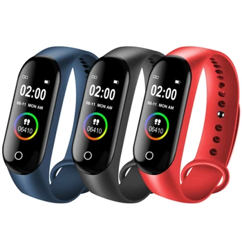 M4 Akıllı Saatler Spor Bilekliği Kadınlar İçin LED Ekran Spor İzci Bluetooth Su Geçirmez kadın saatleri Spor Marka dijital saat