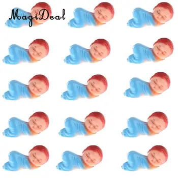 MagiDeal 24 pcs Mini Uyku Bebek Rakamlar Bebek Erkek Kız Bebek Duş Favor Parti Çanta Dolgu Masa Ev Süslemeleri-Plastik