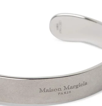 Maison Margiela Bilezik Moda MM6 Klasik Tabi Buzlu Açık uçlu Ayarlanabilir Çift Titanyum Çelik Pulseras Takı Joyas