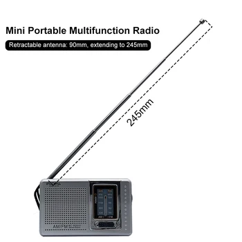 Mini Taşınabilir AM / FM Radyo Teleskopik Anten Radyo Cep Dünya Alıcısı Dahili Hoparlör Açık Stereo Mini FM Radyo Alıcısı