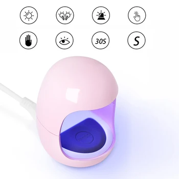 Mini Tırnak Kurutucu yumurta şekli UV LED lamba tırnak sanat manikür araçları tek parmak lamba tırnak jeli lehçe kurutma ışık USB konnektörü ile