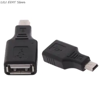 Mini USB Erkek USB Dişi Dönüştürücü Konnektör Transferi Data Sync OTG Adaptör Araba AUX MP3 MP4 Tablet Telefonlar U Disk