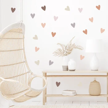 Moda Boho Tarzı Aşk Kalp Şekli duvar çıkartmaları Bohemian Duvar Çıkartmaları Yatak Odası Oturma Odası için Ev Dekoratif Çıkartmalar