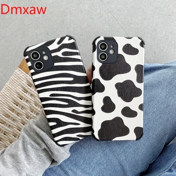 Moda Hayvan Desen Telefon Kılıfları iPhone 13 12 11 Pro Max mini XS Max XR X 8 7 6 6S Artı SE 2020 Zebra Caw Desen Kapak