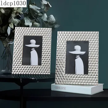 Modern Dekor Minimalist Alaşım Fotoğraf Çerçeveleri Başucu Masa Masa Dekorasyon Düğün Yıldönümü Resim Çerçevesi Yatak Odası Süsler