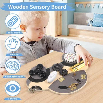 Montessori Aktivite Meşgul Panoları Oyunu DIY Mandalı Duyusal Oyuncak Öğretim yardımcıları Busyboards Bebek Erken Eğitim Öğrenme Temel Beceri