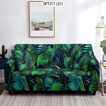 Morandi Yaprak Köşe kanepe kılıfı Tropikal Çiçek Ekose kanepe yastığı Kapakları bitki örtüsü Oturma Odası için 3 kişilik kanepe kılıfı