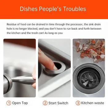 Mutfak Gıda atıkları Çöp İşlemci Paslanmaz Lavabo Ev Parçalayıcı Aksesuarları ıslak kolaylık Yardımcı Artefakt