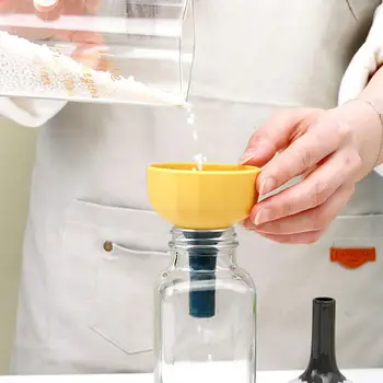 Mutfak Huni Gıda Sınıfı Silikon Mini yağ hunisi Ev Sıvı Dağıtım Yağ Şişesi Huni Dar Ağızlı Şişeler Sürahi