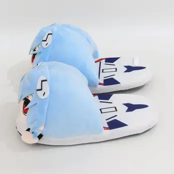 Neon Genesis Evangelion Kışlık Terlik Anime Cosplay pamuk terlikler Ayanami Rei Peluş Kapı Terlik Ev Ayakkabı Çocuklar için Yetişkin