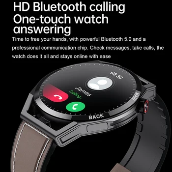 NFC Bluetooth Çağrı akıllı saat Erkekler 1.32 inç 360 * 360 HD Piksel Kalp Hızı İzleme spor fitness takip chazı Su Geçirmez Smartwatch