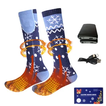 Noel ısıtmalı çorap 5V şarj Edilebilir çorap App sıcaklık Kontrolü Noel elektrikli ısıtma çorap bisiklet Kayak Balıkçılık