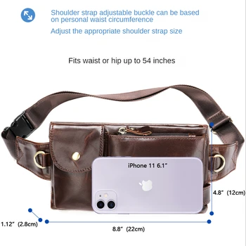 NolvoWorld Marka Rahat Fonksiyonel Para Telefonu bel çantası Erkekler Göğüs Kılıfı Bel Çantaları Unisex Paketi tek kollu çanta Hakiki Deri Kalça Çantası