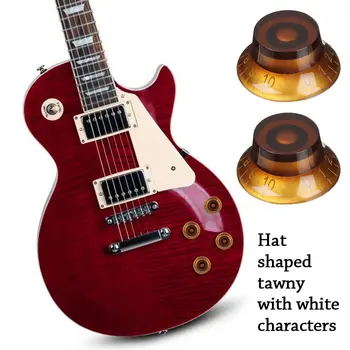 Numaraları Yedek Ton Ses Düğmeleri Bas Ayar Anahtarı Elektro Gitar Hız Kontrol Şapka Şekli Topuzu Les Paul LP