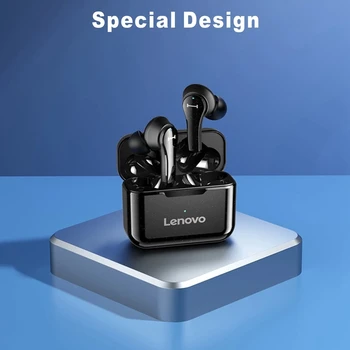 Orijinal Lenovo QT82 10 ADET Kablosuz Kulaklık Dokunmatik Kontrol Bluetooth Kulaklık Stereo HD Mic İle Konuşurken Kablosuz Kulaklıklar