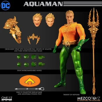 Orijinal Mezco BİR:12 DC 6 inç 1/12 Aquaman Anime Aksiyon Koleksiyonu Rakamlar Model Oyuncaklar Çocuklar için Hediyeler