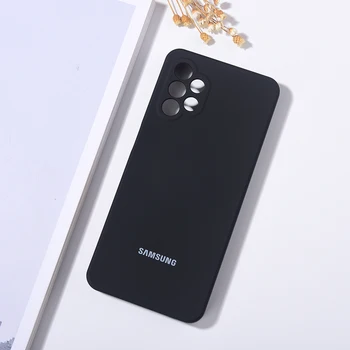 Orijinal Samsung Galaxy A32 5G 4G Durumda İpeksi Silikon Kapak Yumuşak Dokunmatik Arka koruyucu muhafaza Lüks TPU Kabuk SAMSUNG M32 5G
