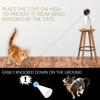 Otomatik Kedi Oyuncaklar İnteraktif Akıllı Alay Pet LED Lazer Komik El Modu Elektronik Pet Tüm Kediler için Laserlampje Kat