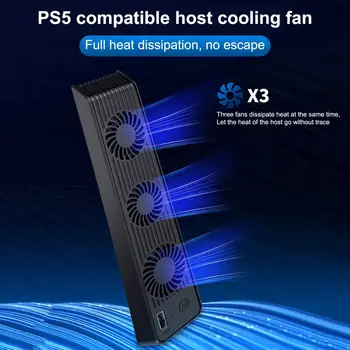 Oyun Konsolu Soğutma Fanı 3 Hayranları Tak Oyun Konsolu Ana Dilsiz Harici USB Soğutucu için Oyun Aksesuarları PS5