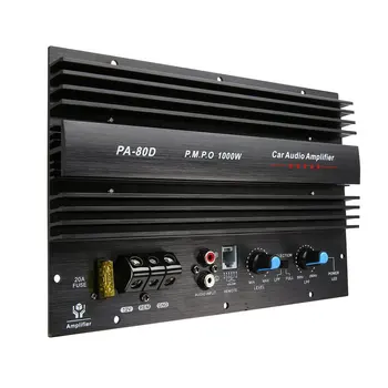 PA-80D 12V 1000W Amplifikatör Kurulu Mono Araba Ses Güç Güçlü Bas Subwoofer Amp Araç Oyuncu Modifikasyonu Amplificador