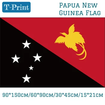 Papua Yeni Gine Ulusal Bayrak 60x90 cm 90x150 cm 30 * 45 cm 15 * 21 cm 3x5ft asmak için bayrak