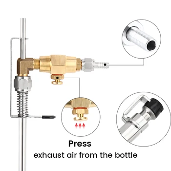 Paslanmaz Çelik şişe doldurma makinesi Bira Tabancası, Homebrew Kegging CO2 Karbonasyon Kiti El Kolay Bira Dolum Şişeleme Salıncak Kapakları