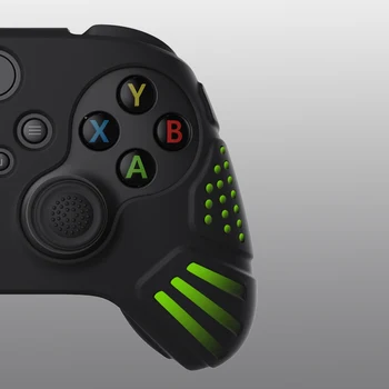 PlayVital Guardian Edition kaymaz silikon kılıf Kauçuk Koruyucu Skins Xbox Serisi S / X Denetleyici Joystick ile Kapaklar
