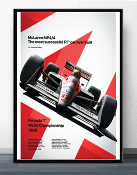 Poster Ve Baskılar Sıcak Ayrton Senna F1 Formülü Dünya Şampiyonu duvar sanatı tuval resmi Boyama Modern Ev Odası Dekor İçin