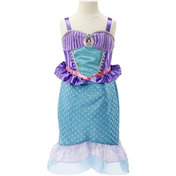 Prenses Ariel Şarkı ve Pırıltılı Müzikal Köpüklü Elbise Kız Cadılar Bayramı Cosplay Kostüm Bebek Kız Mermaid Elbise Setleri