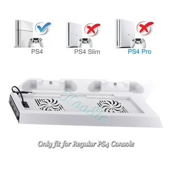 PS4 Konsolu Ultra İnce şarj ısı emici soğutma fanı PS 4 Tutucu Soğutucu Standı Sony Playstation 4 için çift Kontrolörleri Şarj Cihazı