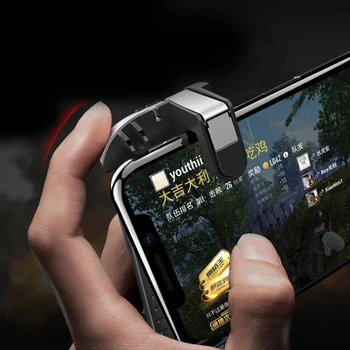 PUBG Mobil Oyun Denetleyicisi Gamepad Joystick için Telefon Tetik Amacı Düğmesi L1R1 Shooter İçin iPhone Android Oyun Pedi ile Fan